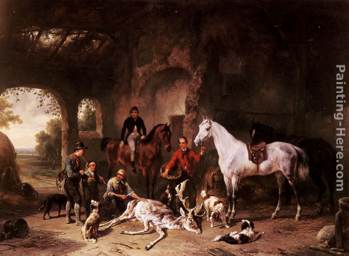The Return from the Hunt painting - Wouter Verschuur The Return from the Hunt art painting